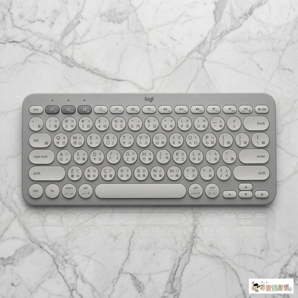 九成新 展示機 盒損 Logitech羅技 K380無線藍芽鍵盤白色/粉色/紫色/灰色 無接收器 5-5現貨-細節圖5