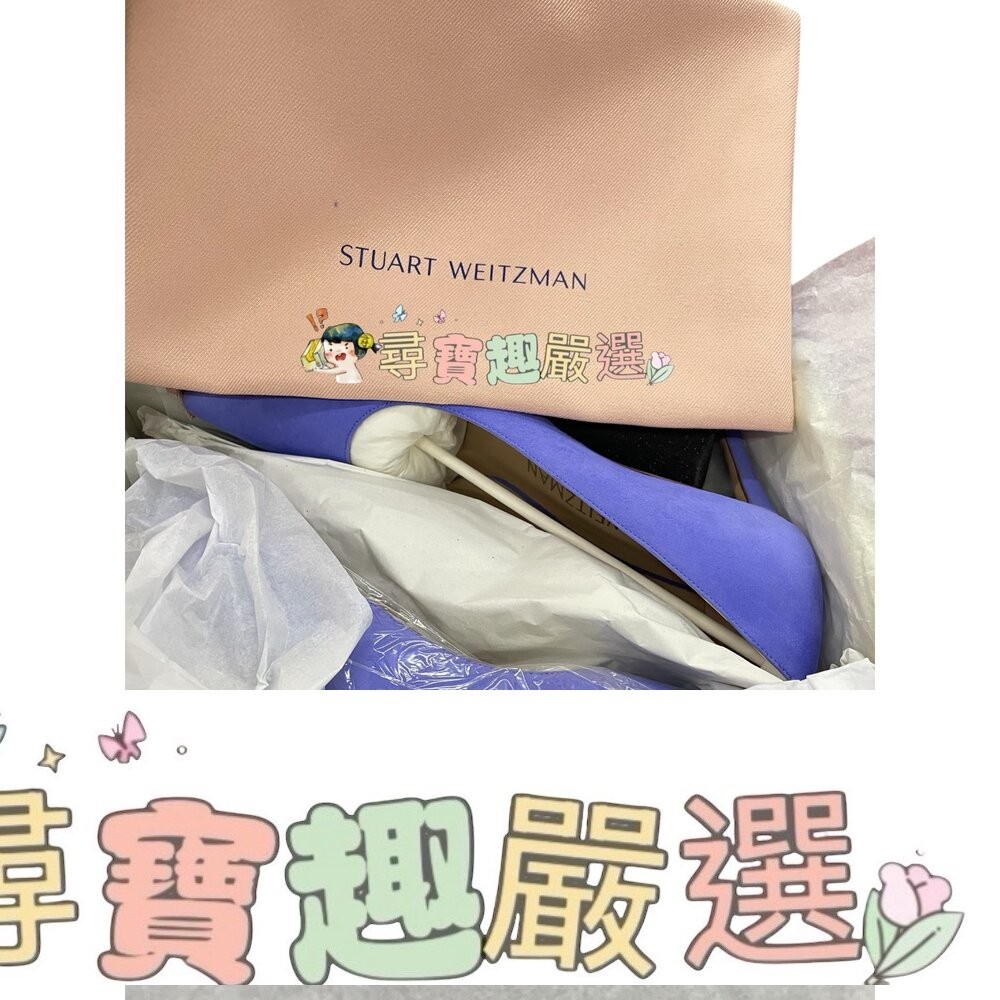 STUART WEITZMAN 藍色絨布女高跟鞋 平行輸入正品全新 38碼-細節圖3