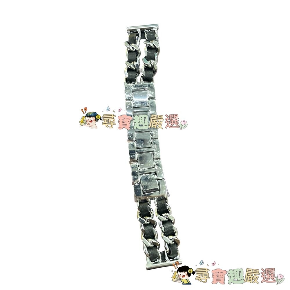 金屬錶帶 42MM 天空藍帶鑽 智能手錶錶帶/38/40/41MM 銀白編織錶帶/ 22MM 黑銀編織錶帶/22MM 黑-細節圖5