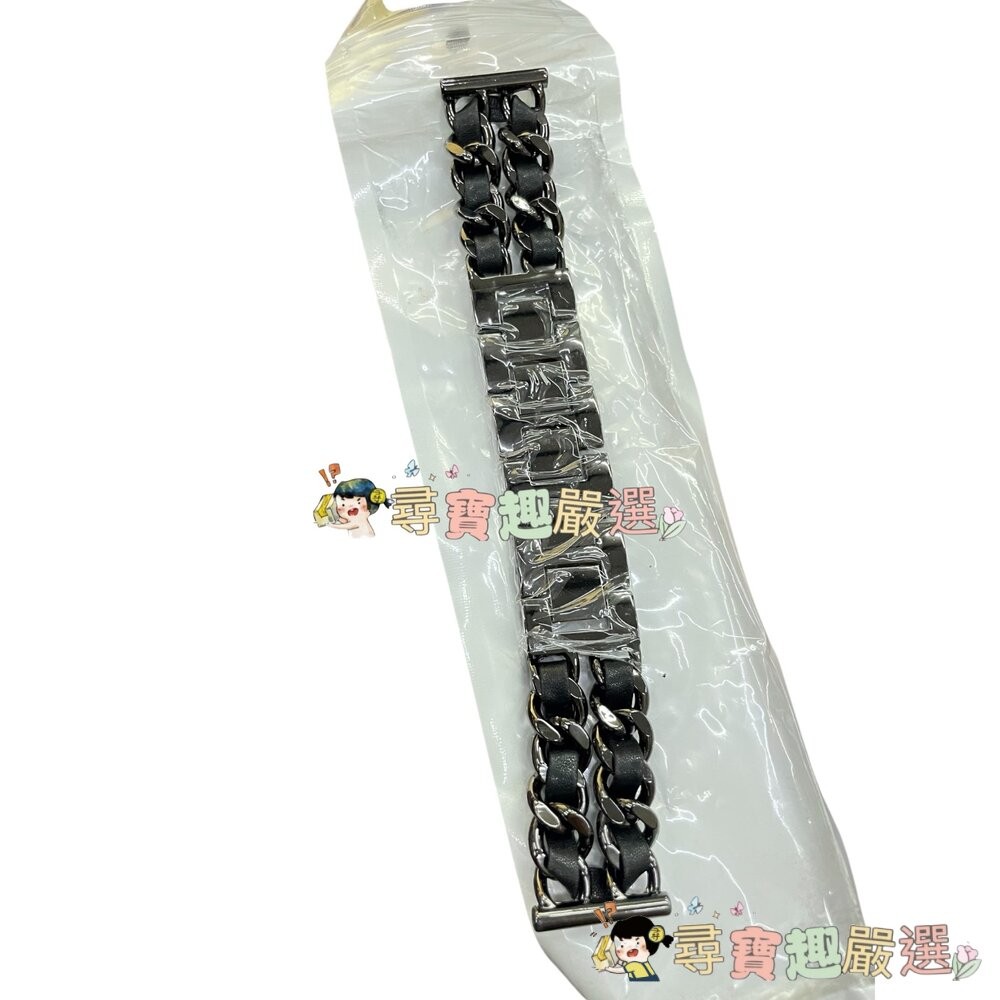 金屬錶帶 42MM 天空藍帶鑽 智能手錶錶帶/38/40/41MM 銀白編織錶帶/ 22MM 黑銀編織錶帶/22MM 黑-細節圖6