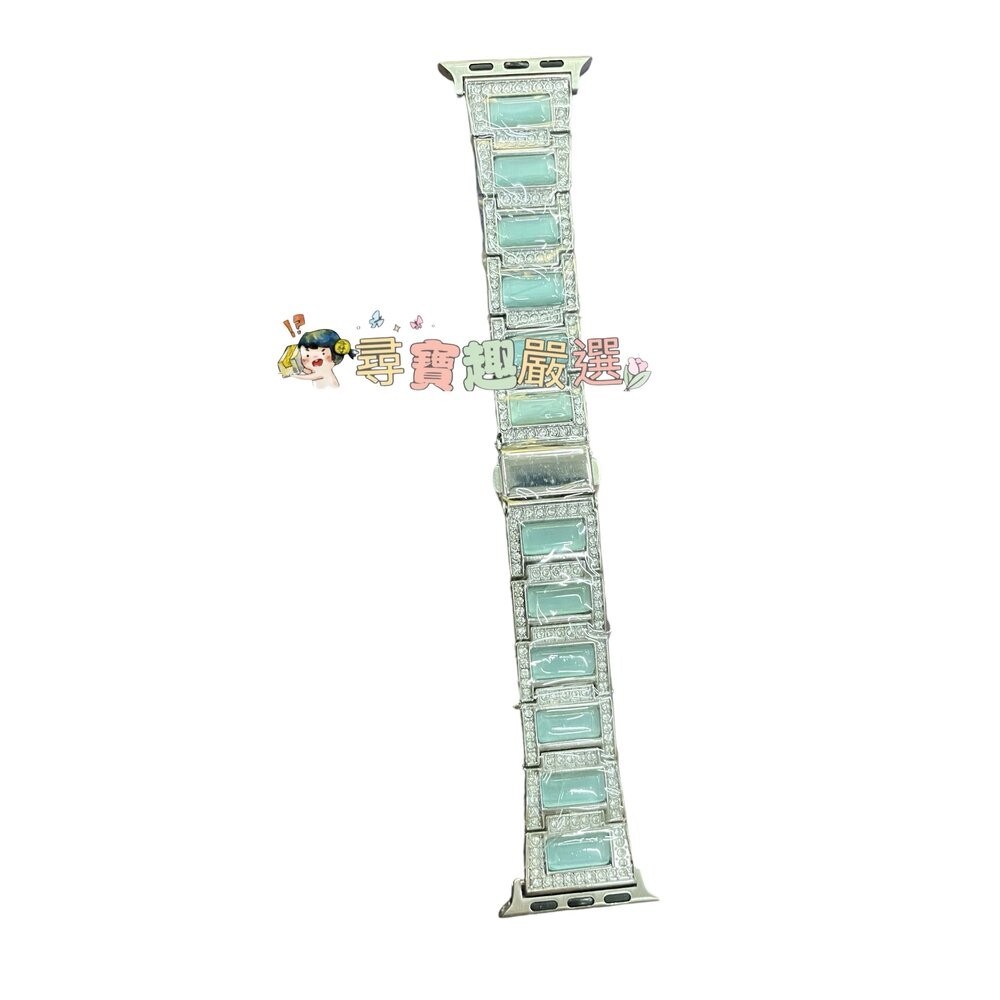 金屬錶帶 42MM 天空藍帶鑽 智能手錶錶帶/38/40/41MM 銀白編織錶帶/ 22MM 黑銀編織錶帶/22MM 黑-規格圖8
