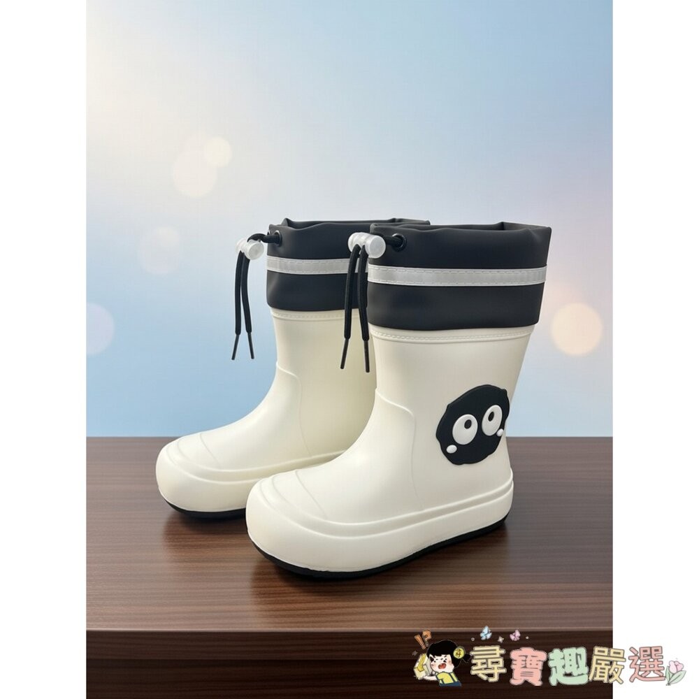 時尚小黑點雨鞋/膠鞋｜白色｜34-35號（鞋內約22-22.5公分）/時尚小黑點雨鞋/膠鞋｜卡其色｜L號（鞋內約23-2-細節圖3