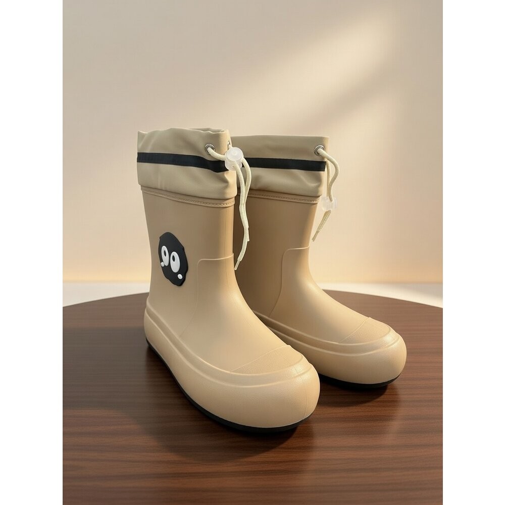 時尚小黑點雨鞋/膠鞋｜白色｜34-35號（鞋內約22-22.5公分）/時尚小黑點雨鞋/膠鞋｜卡其色｜L號（鞋內約23-2-規格圖4