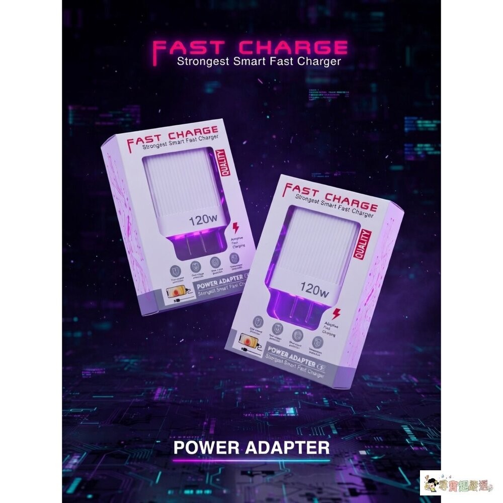 *尋寶趣嚴選*現貨 24h出貨 120W 氮化鎵快速充電頭 黑/白 [平行輸入]現貨-細節圖2