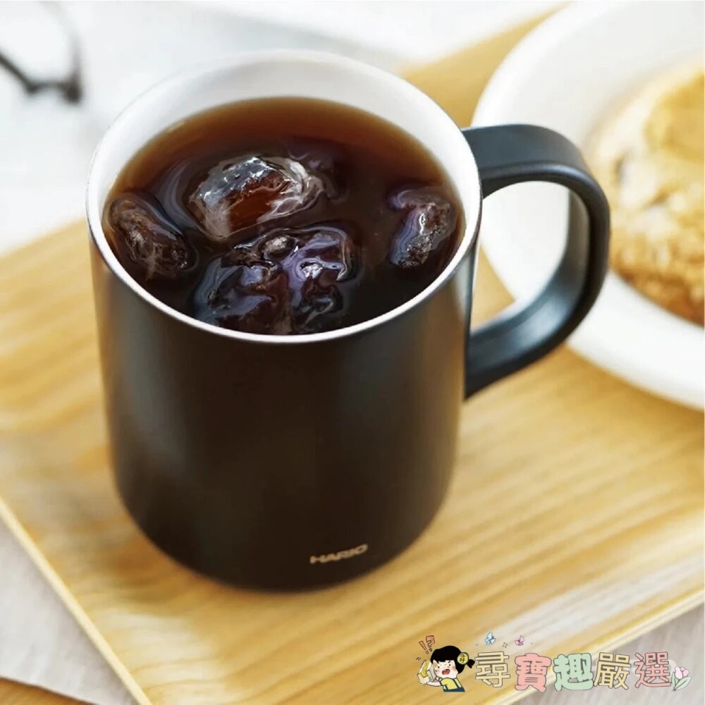 HARIO 黑色真空雙層馬克杯   470ml現貨-細節圖2