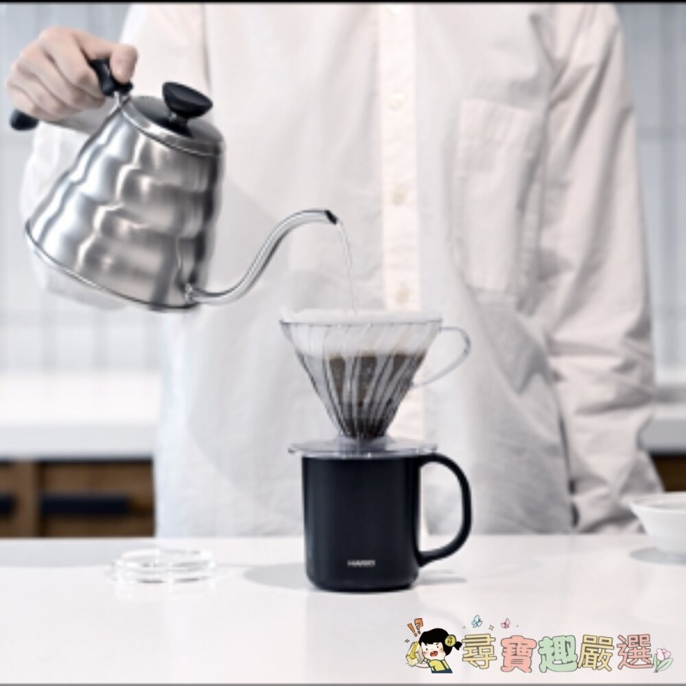 HARIO 黑色真空雙層馬克杯   470ml現貨-細節圖3