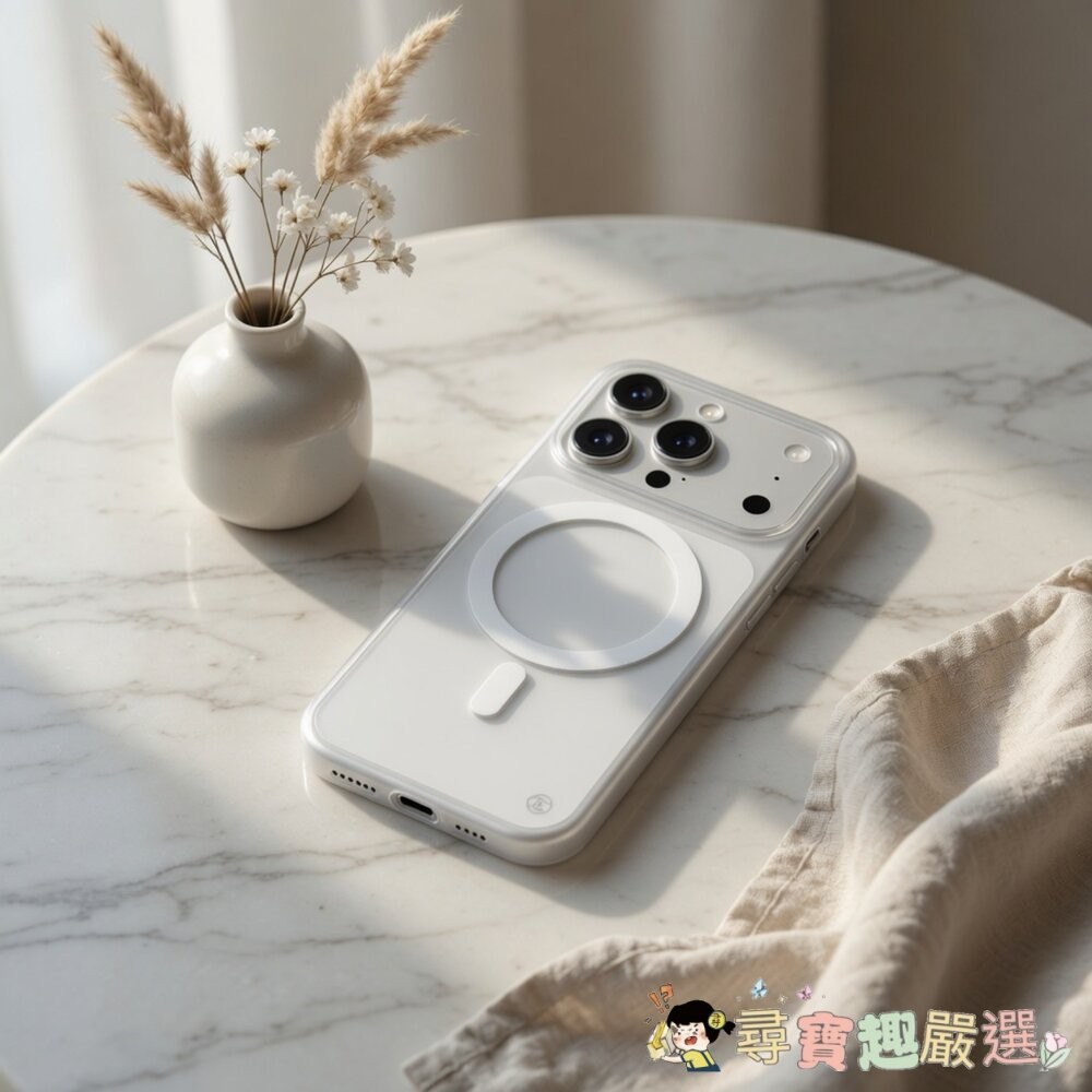 HODA  iPhone 17 柔石支架指環 星光/ 魚骨牌 0.35 M 極輕薄手機殼 17 Pro Max迷霧現貨-細節圖2