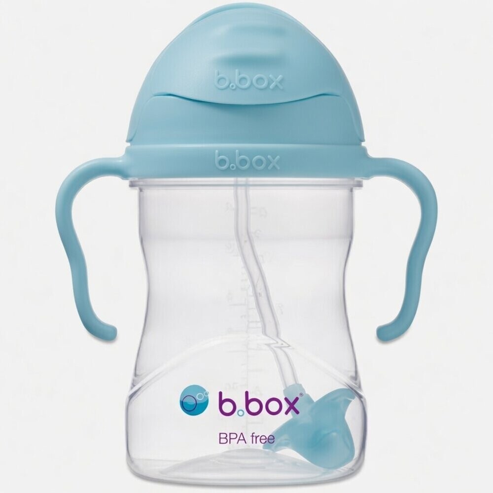 現貨[全新盒損] b.box 防漏學習水杯 240ml, 馬卡龍灰/馬卡龍藍, 6個月以上適用, 1個 11-4現貨-規格圖5