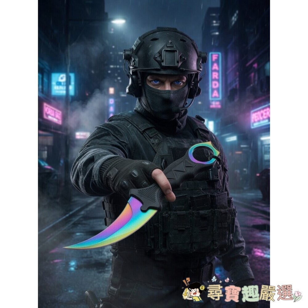 *尋寶趣嚴選*露營 必備 當日出貨 爪刀 (Karambit) 隕石/霓虹/星空現貨-細節圖5