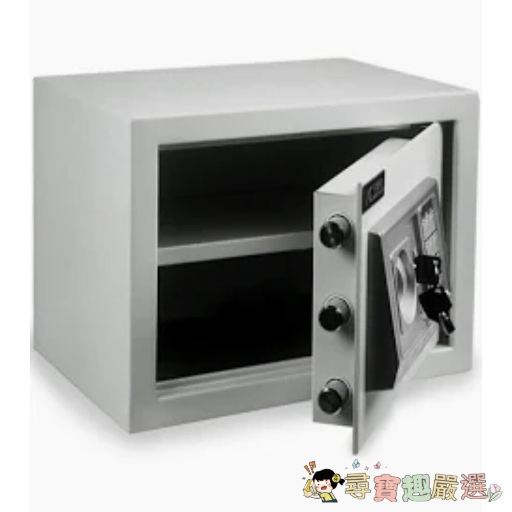 *尋寶趣嚴選*守護者保險箱 家用密碼保險箱 內雙層 A4可放入 25EAT灰色現貨-細節圖2