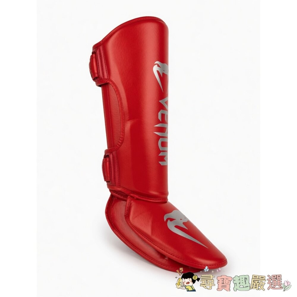 *尋寶趣嚴選* 運動護具 venum 護 腳 脛 紅白色 一對 XL現貨-細節圖2