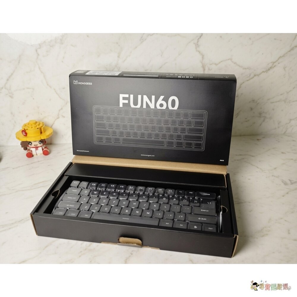 魔極客 MONSGEEK FUN60 PRO 磁軸機械有線鍵盤 RGB 61鍵 炫光磁軸-導光柱 (黑色字透)5-5現貨-細節圖2