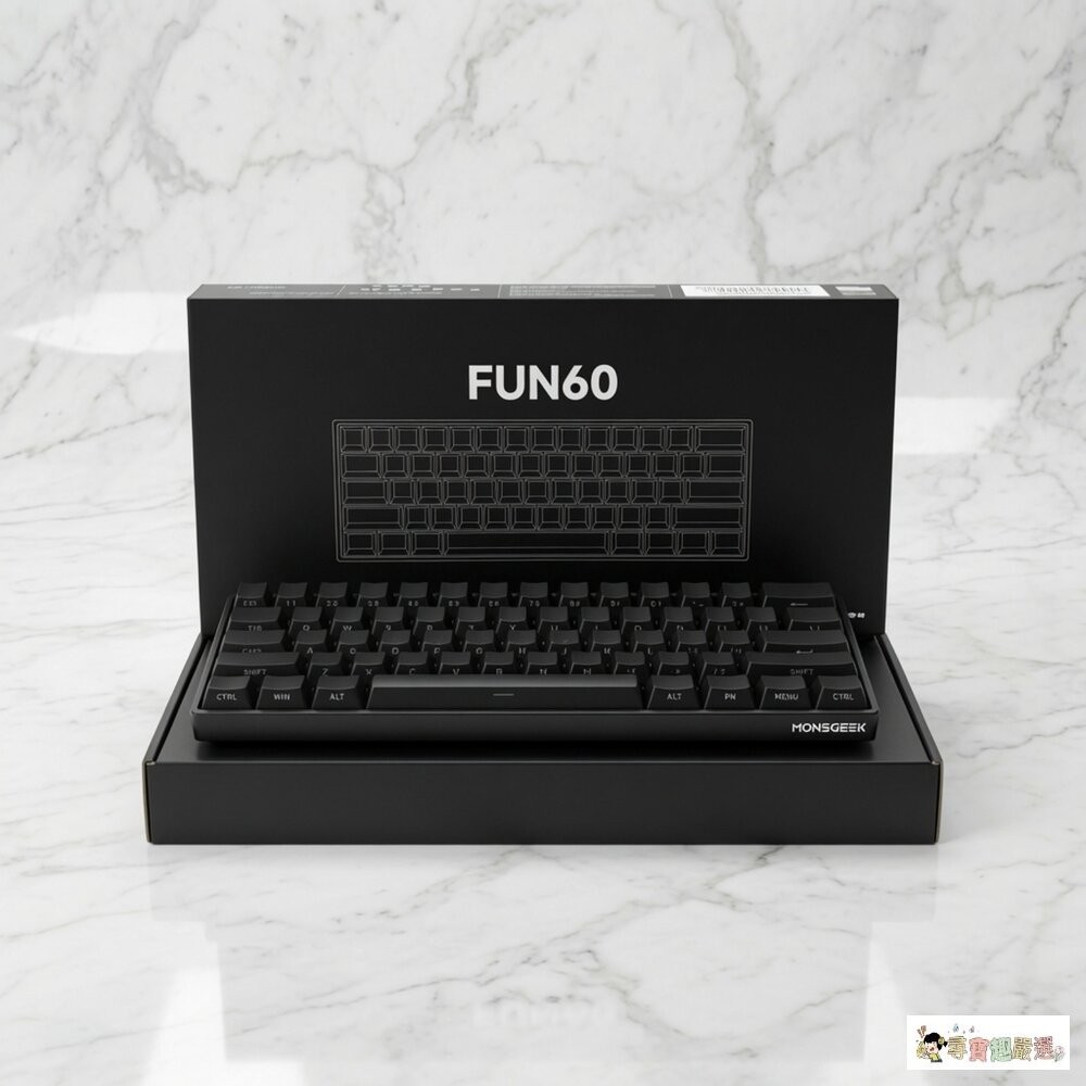 魔極客 MONSGEEK FUN60 PRO 磁軸機械有線鍵盤 RGB 61鍵 炫光磁軸-導光柱 (黑色字透)5-5現貨-細節圖4