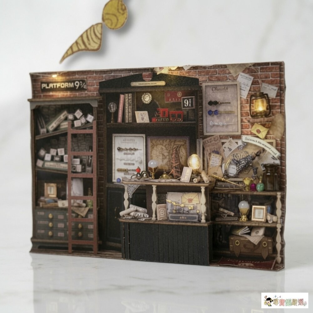 CuteBee DIY手工組裝立體袖珍屋（型號F-032B／帶LED燈娃娃屋）2-1現貨-細節圖3