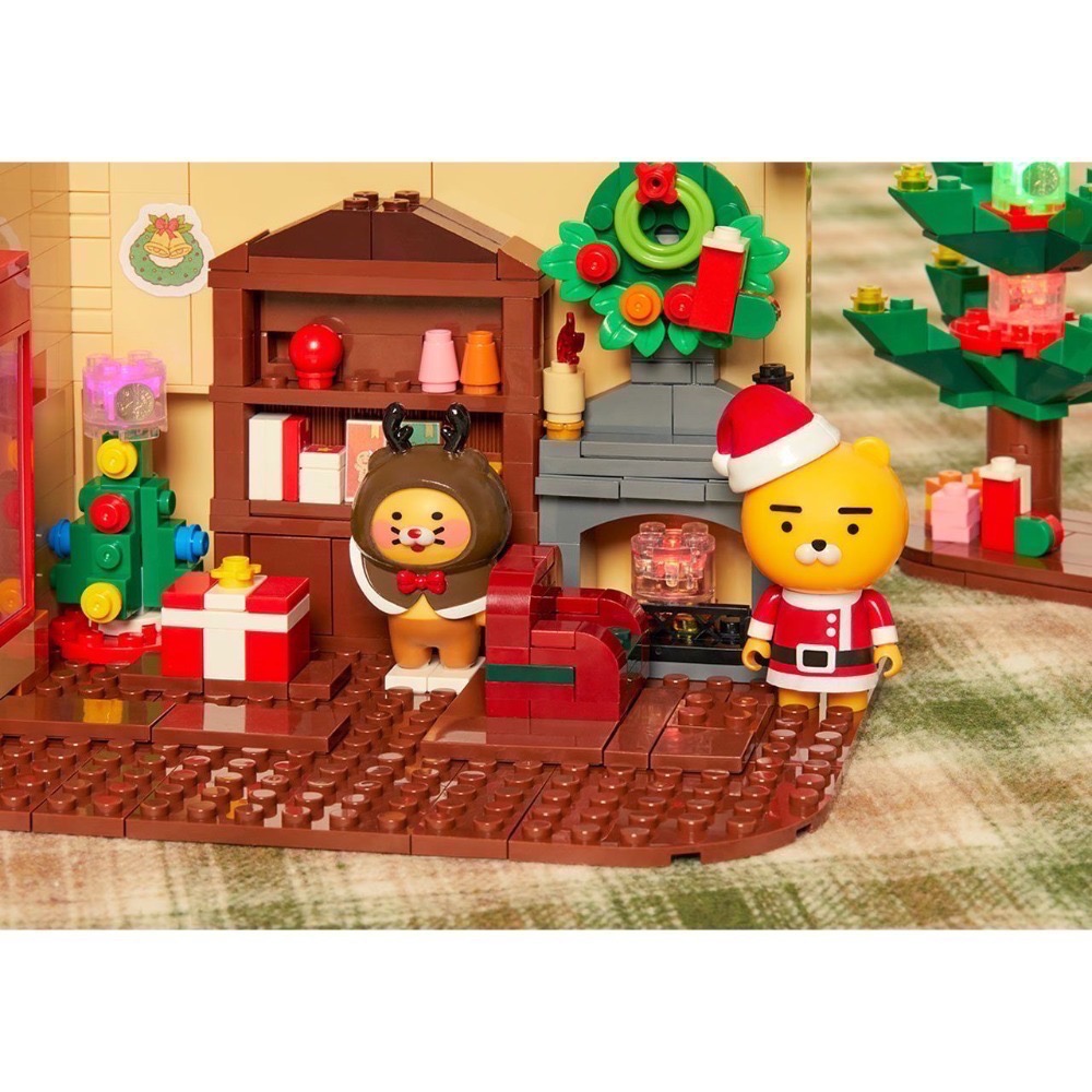[KAKAO FRIENDS] 內有多款 積木 萊恩 聖誕禮物 玩具店 交換禮物 限量 春植 聖誕節 偷偷摸摸🐢-細節圖2