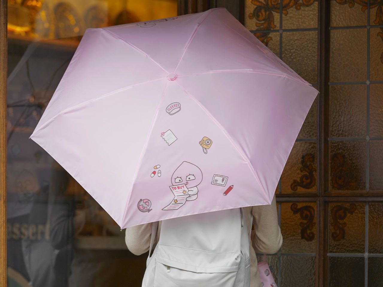 [KAKAO FRIENDS] 桃子 雨傘 折疊傘 雨衣 韓國 韓國代購 屁桃 絕版 限量 偷偷摸摸🐢-細節圖2
