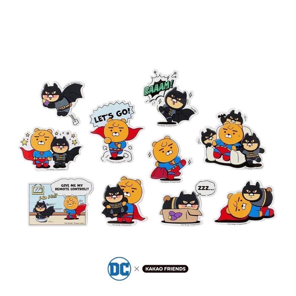 [KAKAO FRIENDS] DC DC聯名 萊恩 春植 蝙蝠俠 韓國代購 韓國 超人 超人萊恩 偷偷摸摸🐢-細節圖10