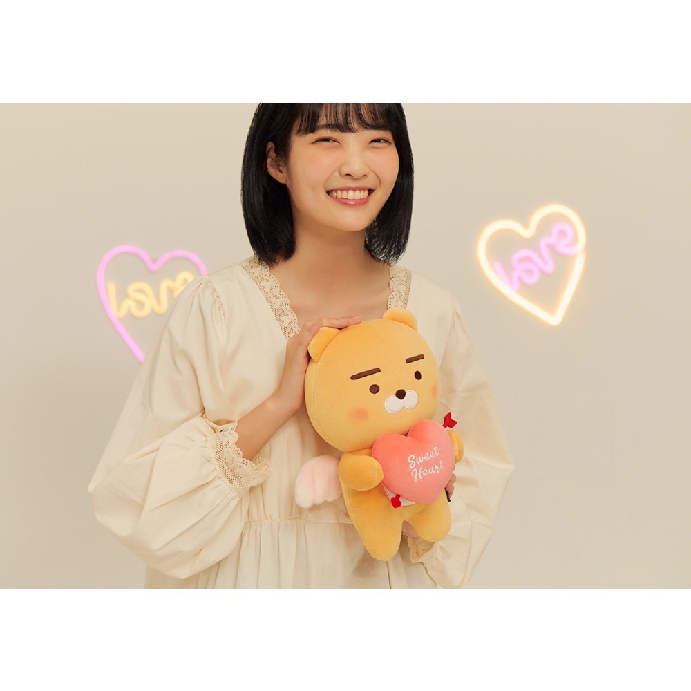 [KAKAO FRIENDS] 萊恩 情人節 七夕情人節 情人節禮物 粉紅萊恩 桃子 韓國代購 韓國  偷偷摸摸🐢-細節圖10