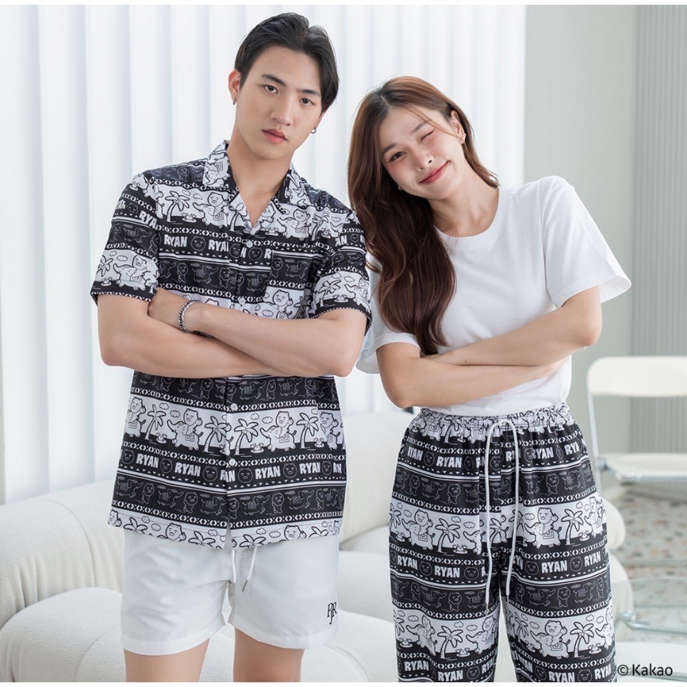 [KAKAO FRIENDS] 泰國 泰國限定 萊恩 襯衫 衣服 萊恩騎大象 泰國代購 聯名 限量 偷偷摸摸-細節圖2