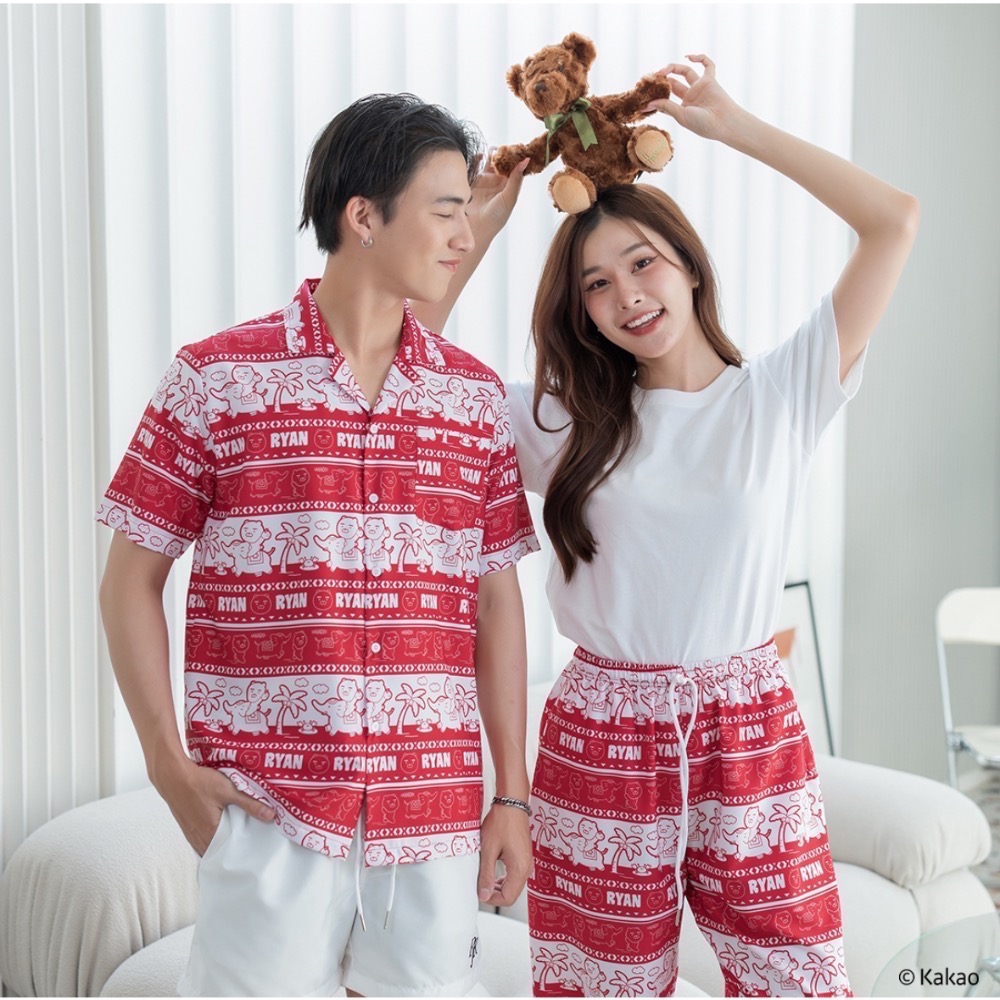 [KAKAO FRIENDS] 泰國 泰國限定 萊恩 襯衫 衣服 萊恩騎大象 泰國代購 聯名 限量 偷偷摸摸-細節圖4