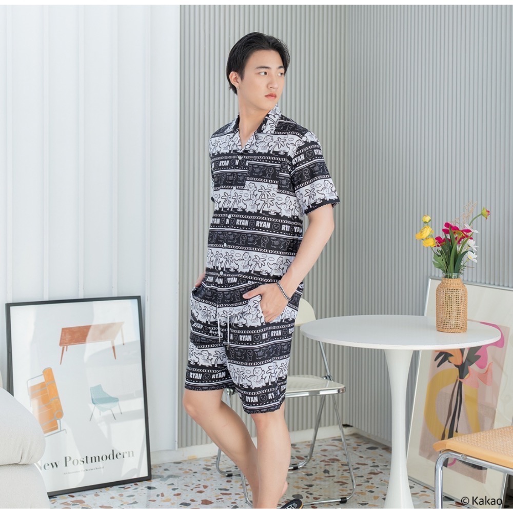 [KAKAO FRIENDS] 泰國 泰國限定 萊恩 襯衫 衣服 萊恩騎大象 泰國代購 聯名 限量 偷偷摸摸-細節圖6