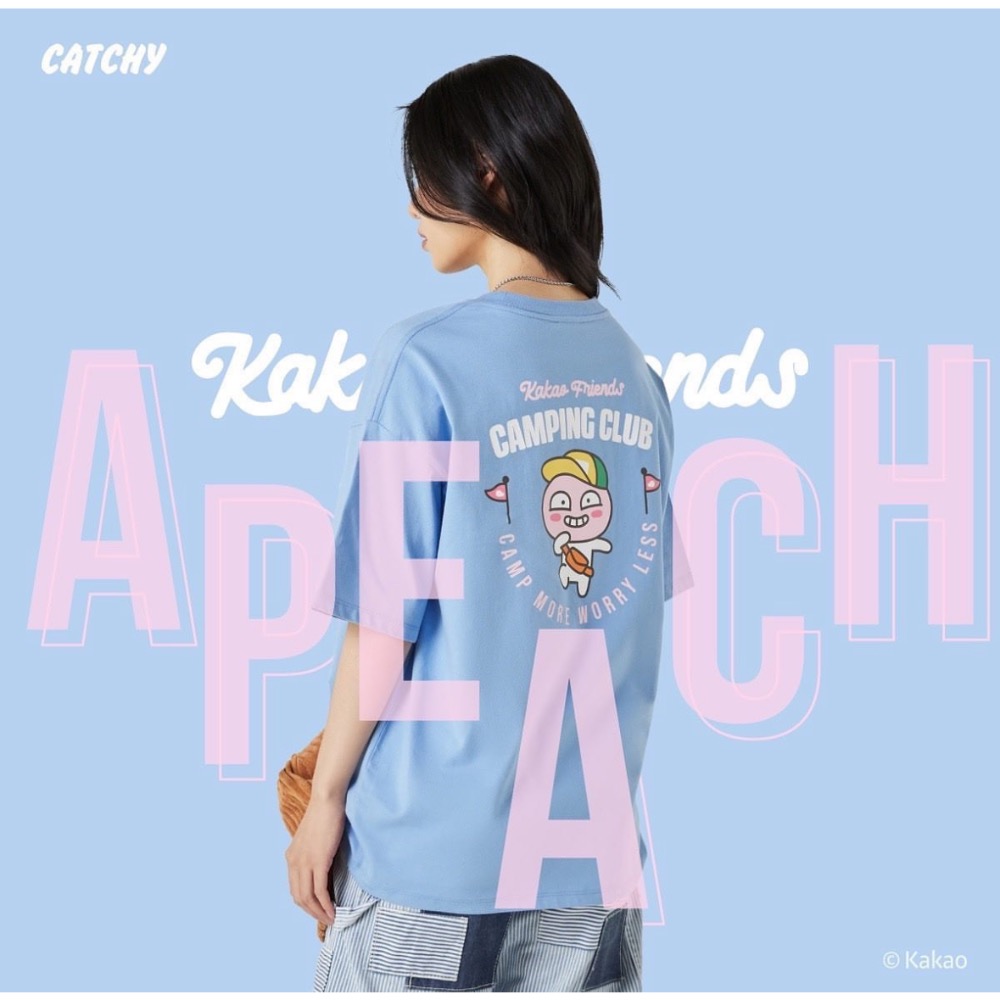 [KAKAO FRIENDS] CATCHY APEACH 短袖 短袖T恤 泰國代購 桃子 泰國 偷偷摸摸🐢-細節圖2