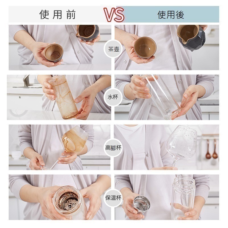 茶具清潔顆粒 15g*15包 (一盒 )  活性氧除垢劑 食品級杯具除垢劑 茶漬清潔劑 茶垢去除 水垢清潔劑 除咖啡垢-細節圖6