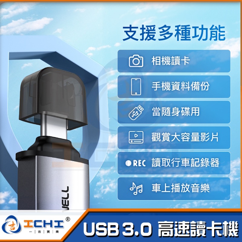 讀卡機 高速讀卡機 USB3.0 SD/TF 高速讀卡機 USB-A Type-C雙插頭 附掛繩 寶利威爾 台灣現貨-細節圖7