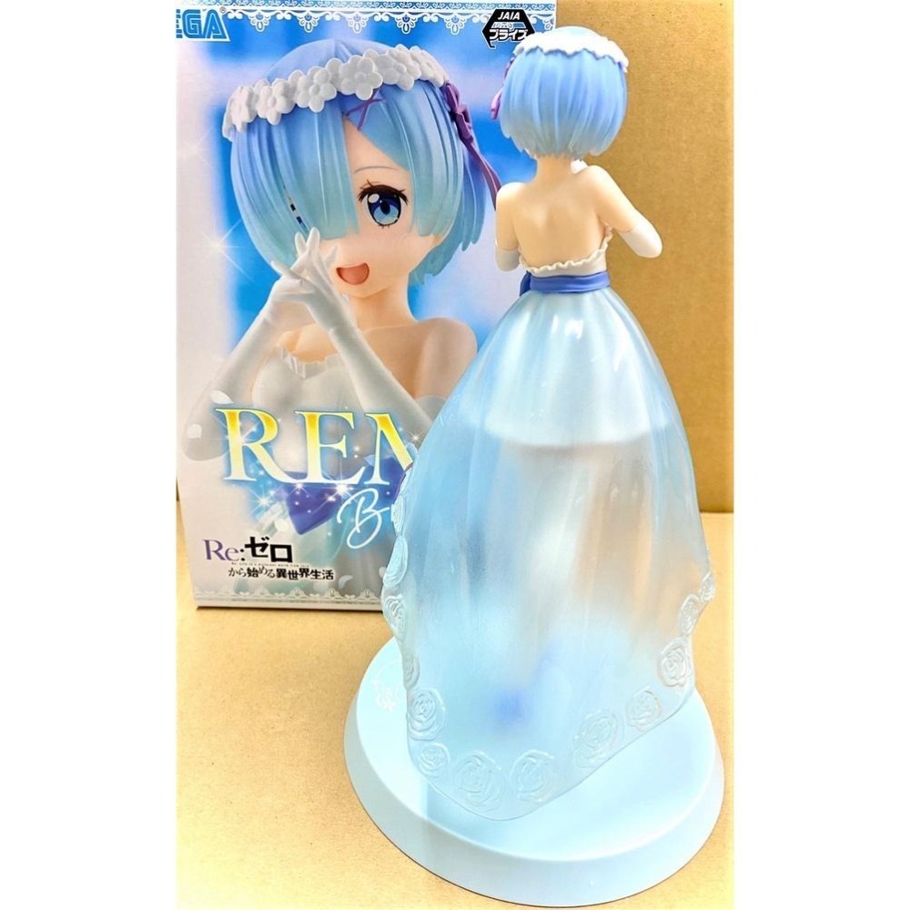 【模販珍藏館】*現貨* SEGA 景品 Re:從零開始的異世界生活 雷姆 婚紗 婚禮禮服 結婚禮服 22cm 公仔-細節圖2