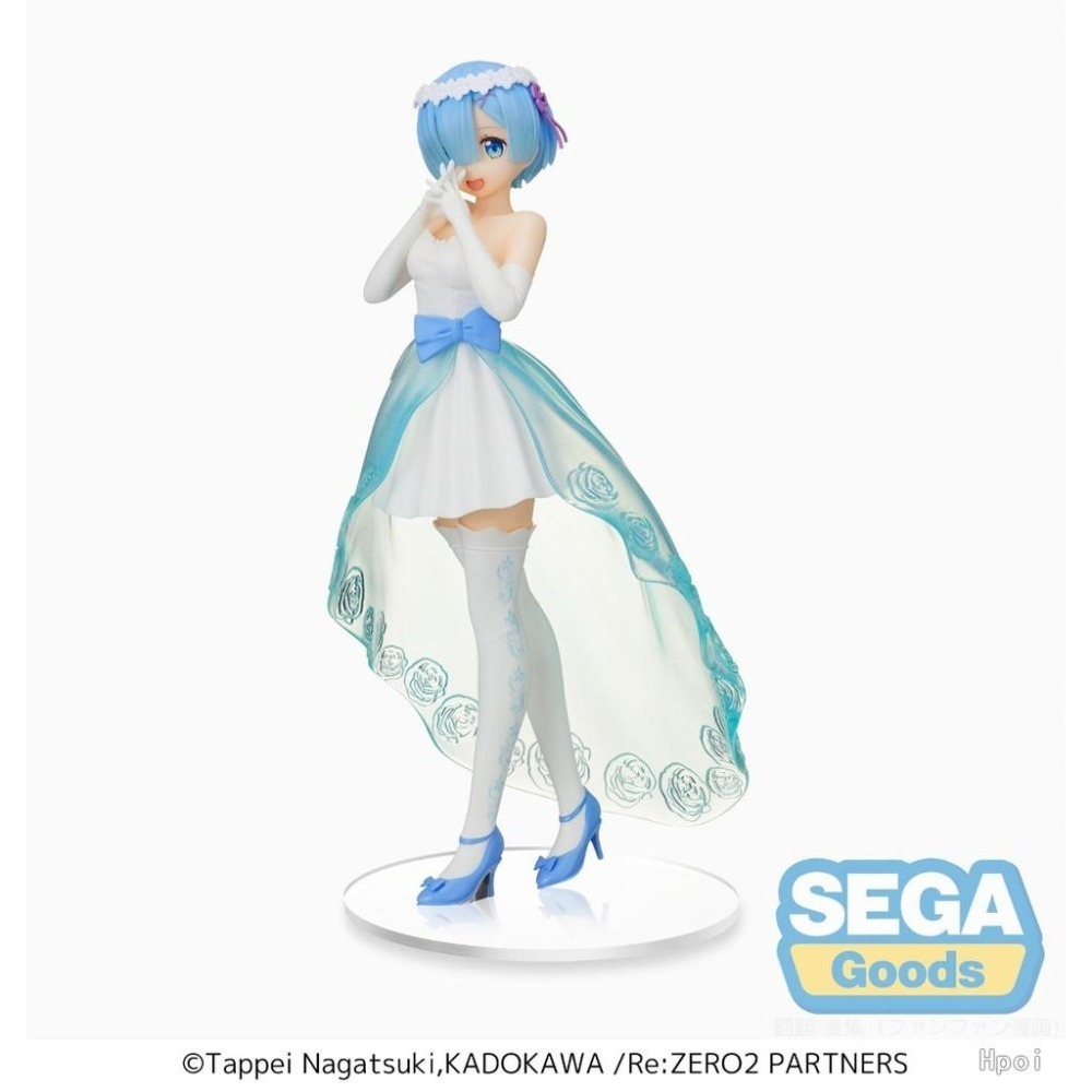 【模販珍藏館】*現貨* SEGA 景品 Re:從零開始的異世界生活 雷姆 婚紗 婚禮禮服 結婚禮服 22cm 公仔-細節圖4