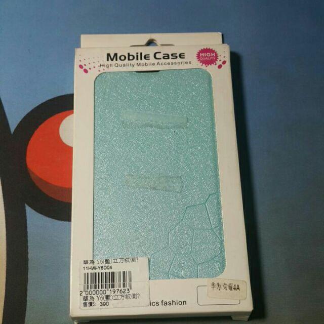 [買二送一]HUAWEI Y6 立方紋掀翻皮套-細節圖2