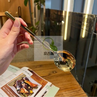 歐式不鏽鋼湯匙 304湯匙 金湯匙 攪拌匙 咖啡匙 甜品湯匙 調酒湯匙  果醬湯匙-細節圖6