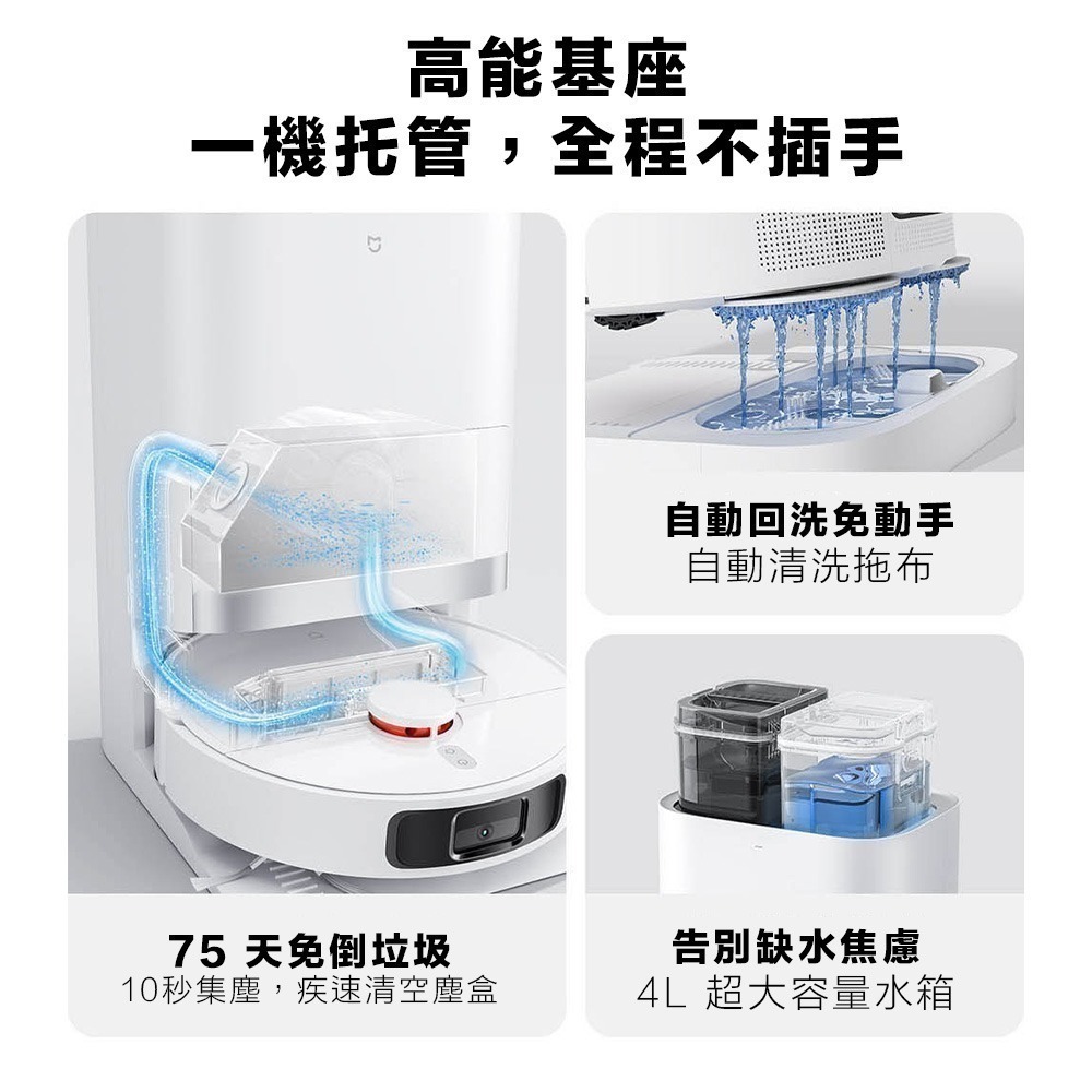 米家全能掃拖機器人2 掃拖一體機 掃地機器人 掃拖機器人 大基座掃地機 可連結米家APP-細節圖4