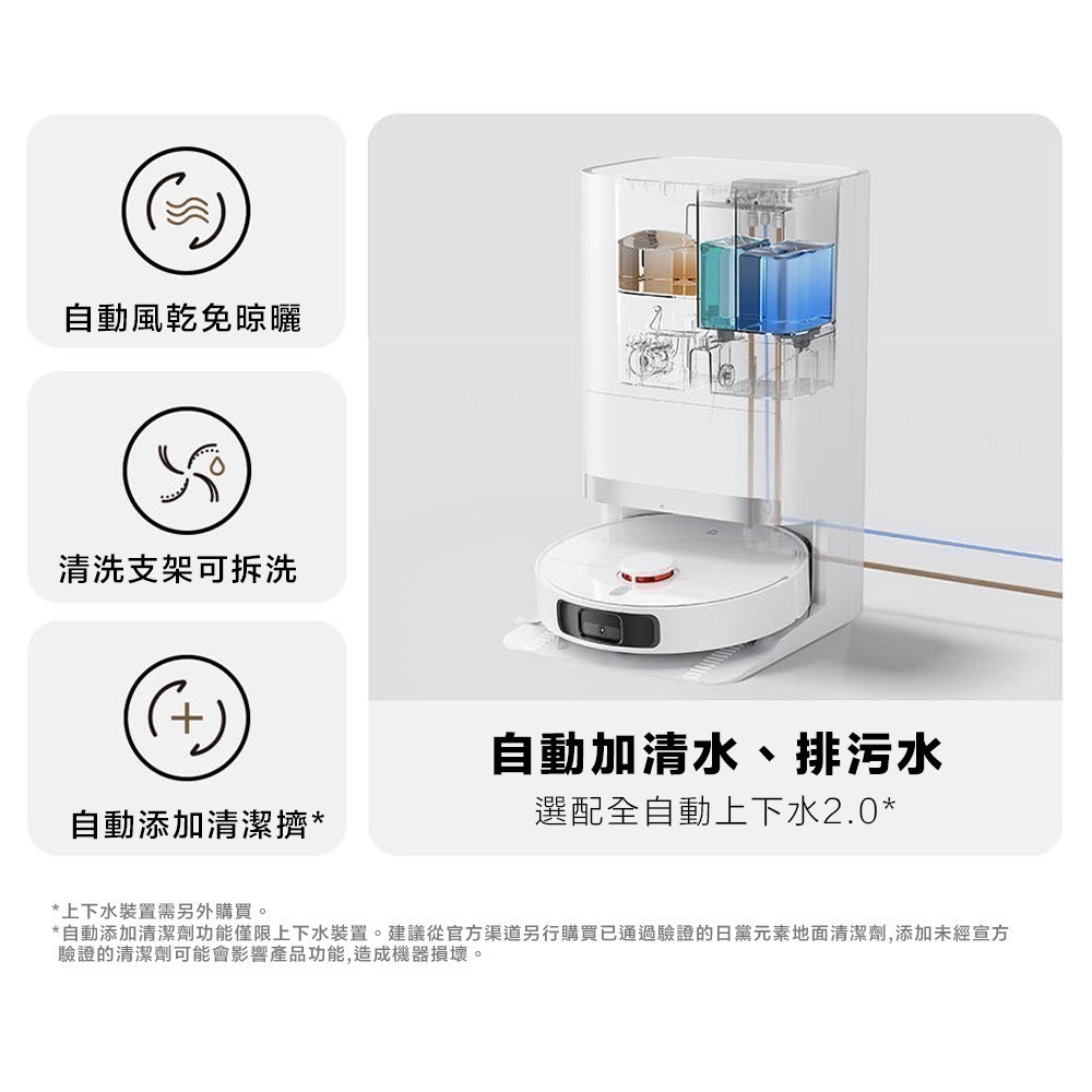 米家全能掃拖機器人2 掃拖一體機 掃地機器人 掃拖機器人 大基座掃地機 可連結米家APP-細節圖5