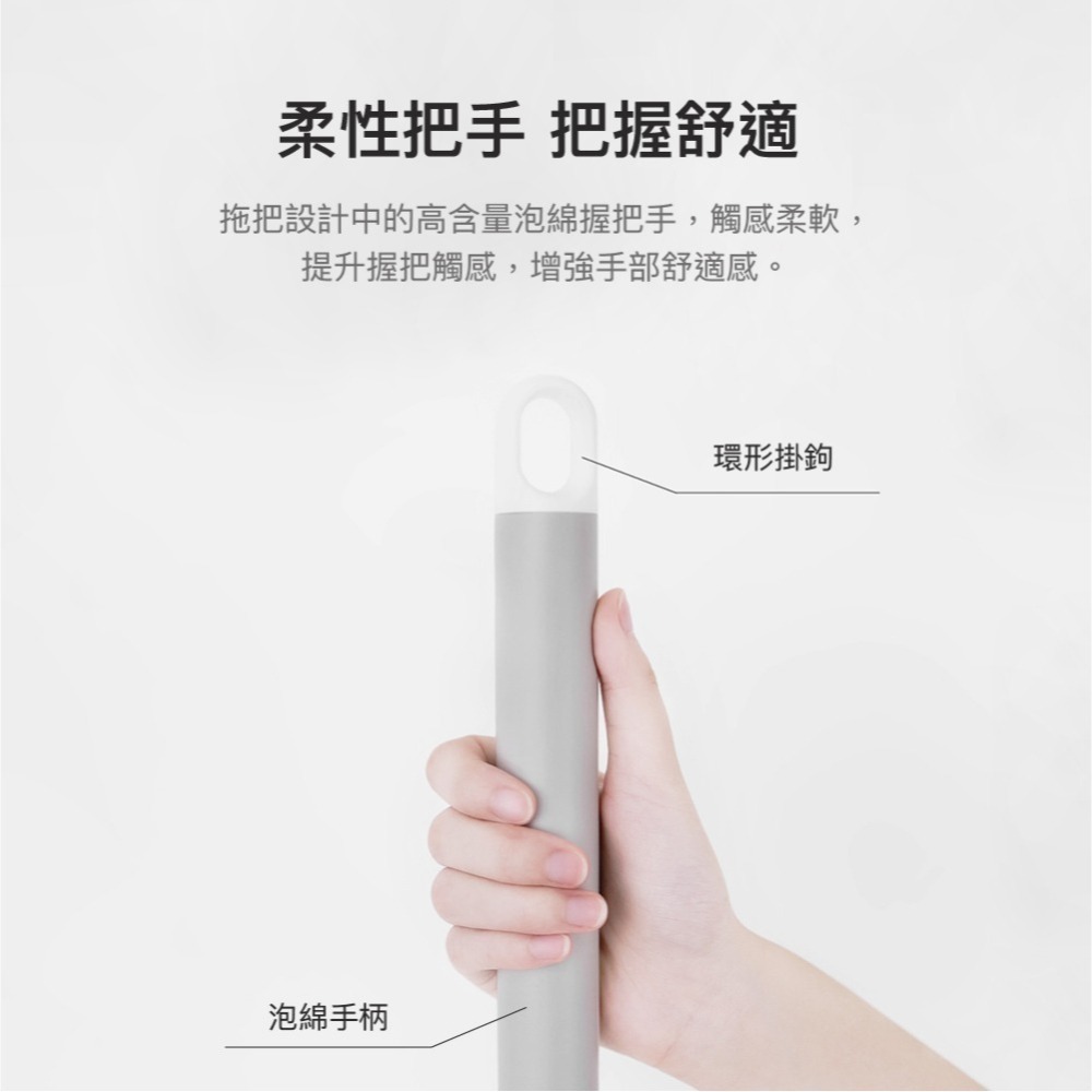 藍小魚180°膠棉拖把 可站立收納 擠水省力 多角度拖地 拖把 擠水拖把-細節圖9