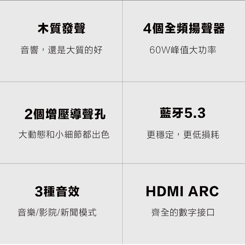 BINNIFA木質回音壁電視音響 Live-1T升級版 藍牙音響 電視音箱 Soundbar-細節圖2