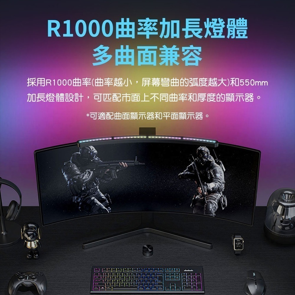 LYMAX徠美視曲面屏幕掛燈 Pro 電腦螢幕掛燈 高顯色 曲面螢幕掛燈-細節圖8