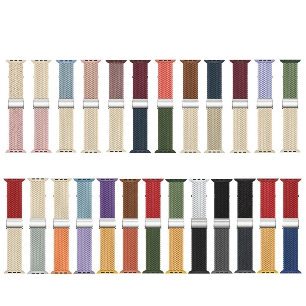 蘋果Apple Watch編織尼龍錶帶 編織卡扣錶帶 雙色錶帶 蘋果錶帶-細節圖5