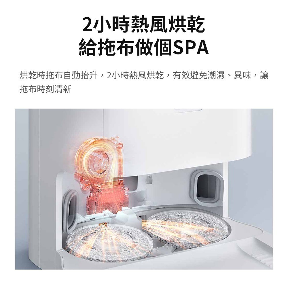 米家全能掃拖機器人1S 掃拖一體機 掃拖機器人 可連結米家APP 掃地機器人+2000W升壓器-細節圖4