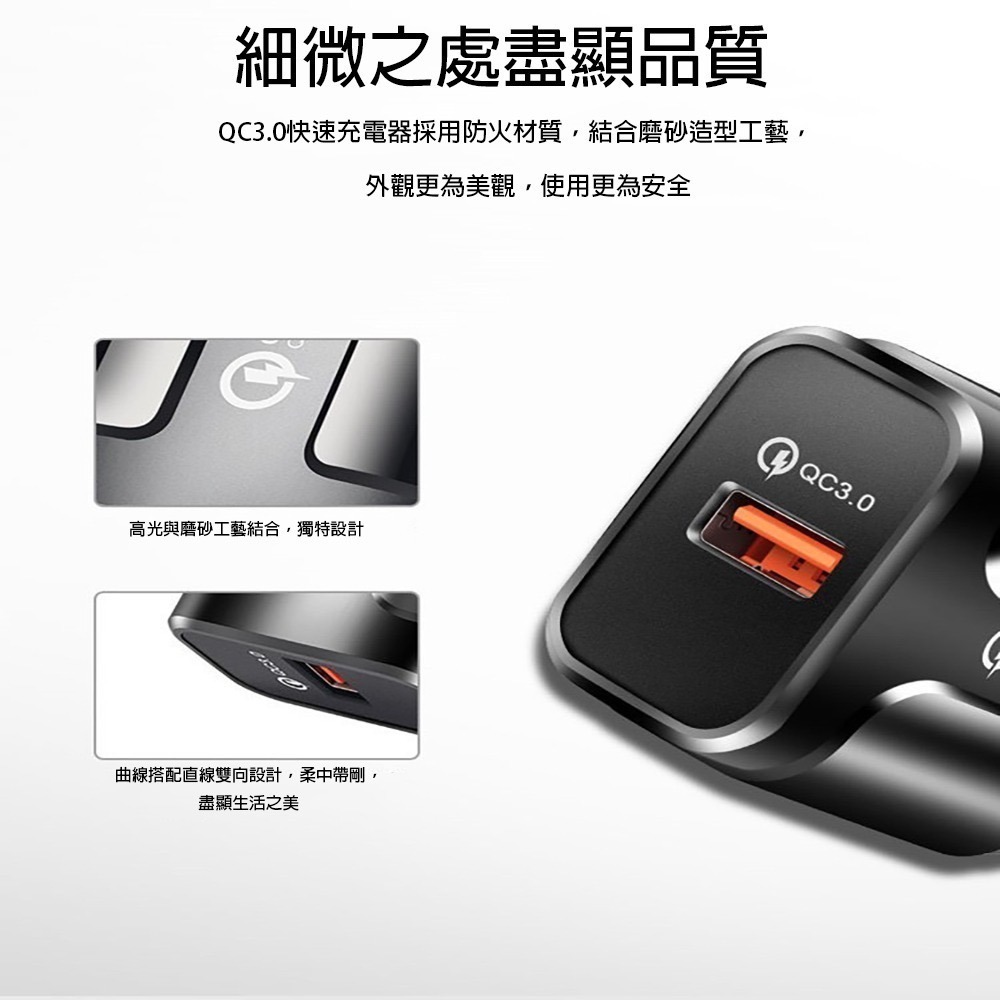 QC3.0快速充電器 豆腐頭 USB充電頭 快速充電 急速充電 單孔充電-細節圖2