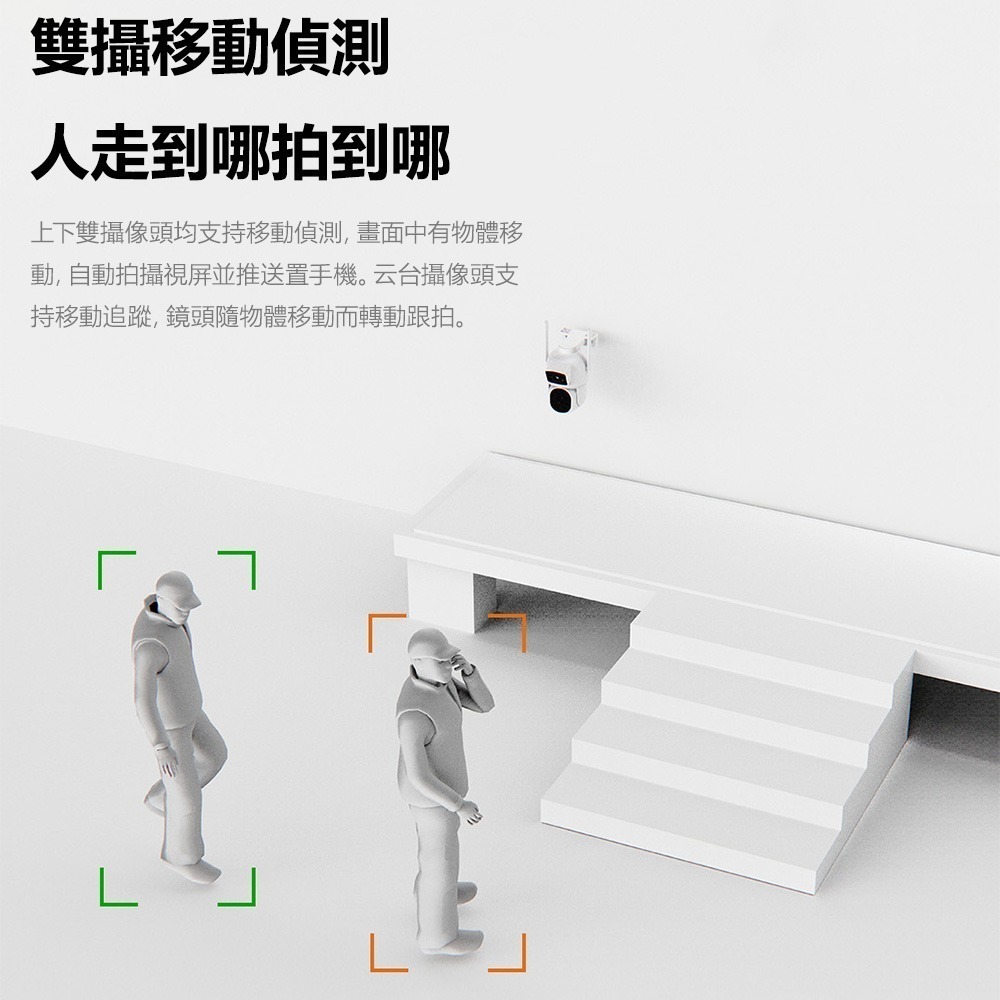 小米有品 叮零智能室外雙攝攝像機A1 監視器 雙鏡頭監視器 夜視功能 防水 防塵-細節圖3