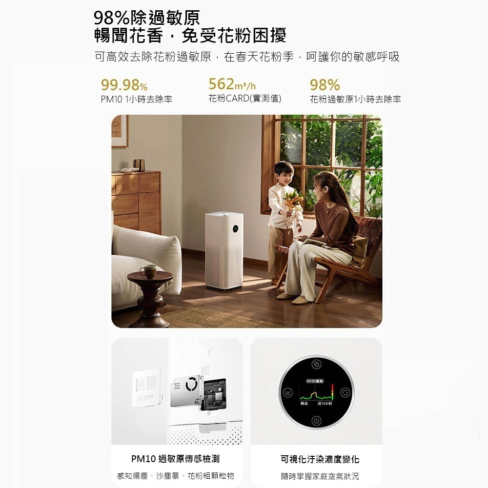 米家空氣淨化器5S 空氣淨化器 空氣清淨機 空氣濾清機 除醛 可連結米家APP 空氣除臭機-細節圖7