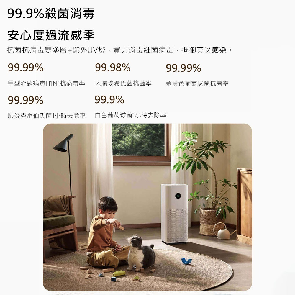 米家空氣淨化器5S 空氣淨化器 空氣清淨機 空氣濾清機 除醛 可連結米家APP 空氣除臭機-細節圖8