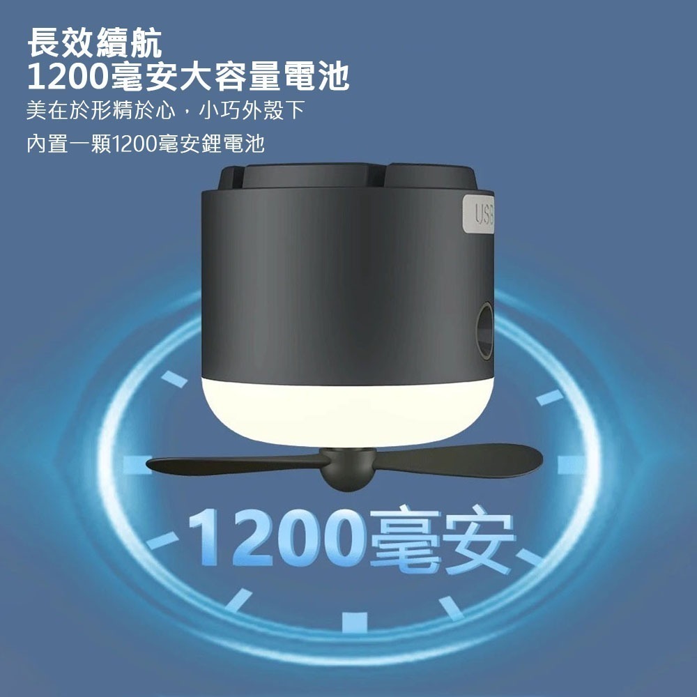 多功能戶外露營燈 營燈 露營野營必備 風扇燈 小型風扇 露營風扇燈 帳篷燈 風扇吊燈-細節圖8