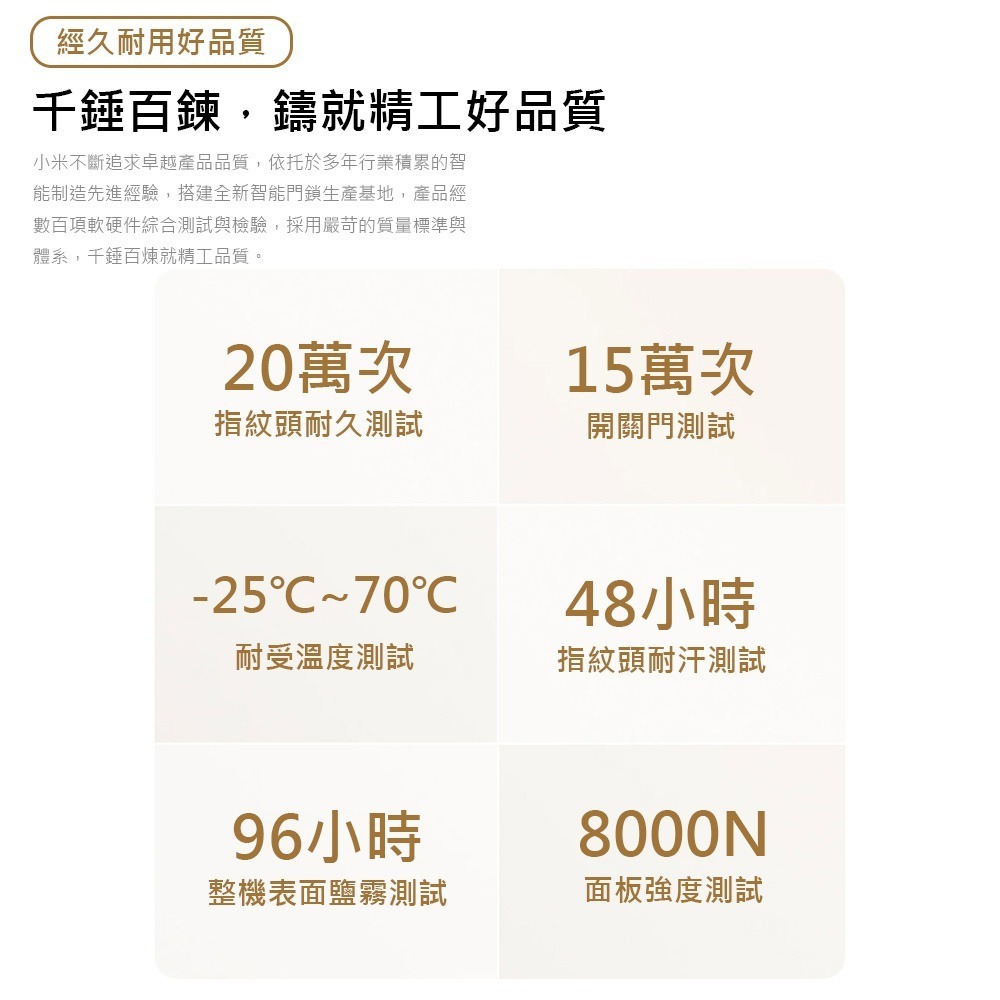 小米有品 小米智能門鎖2 指靜脈版 推拉門鎖 智能門鎖 10種開鎖方式 可連結米家APP 電子鎖-細節圖10