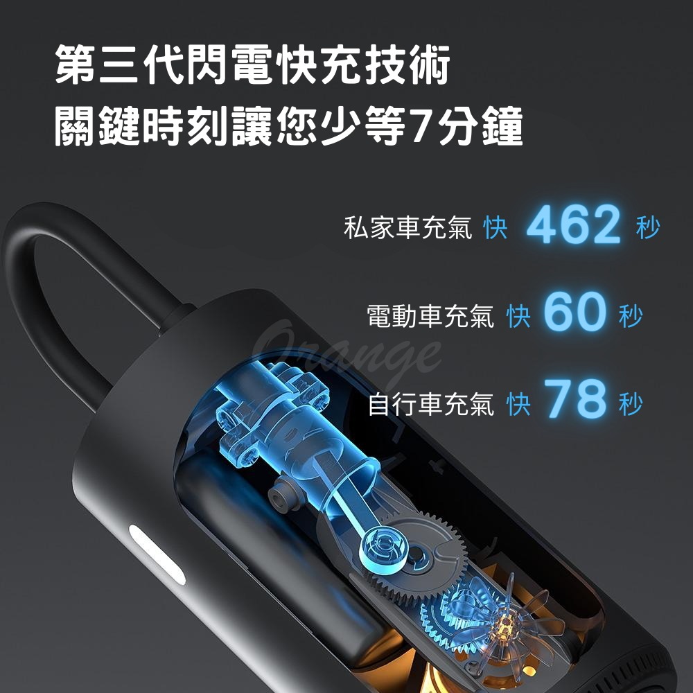 魔潔兔無線快速充氣寶Lightning 小米有品 車胎充氣 打氣機 偵測胎壓 充氣機-細節圖3