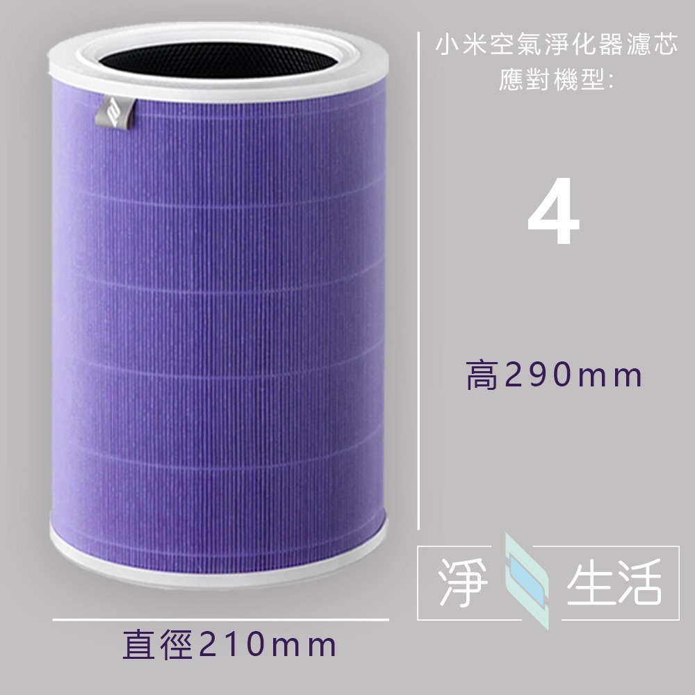 小米淨化器濾芯 抗菌強效版 適用4/4lite/4Pro 米家空氣淨化器濾芯 HEPA濾芯 活性碳 買就送靜電除效過濾棉-規格圖11