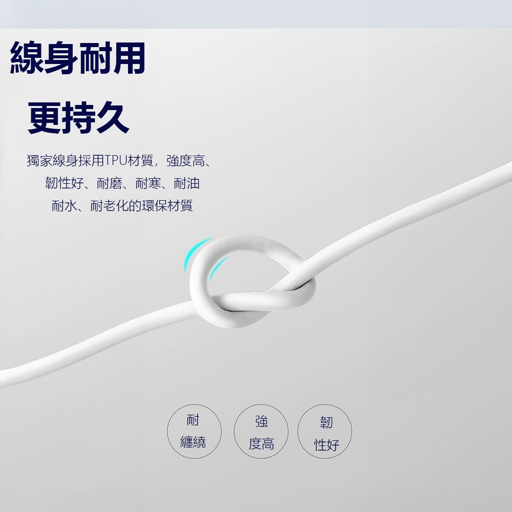 Type-C充電線 1米(白色)-細節圖5