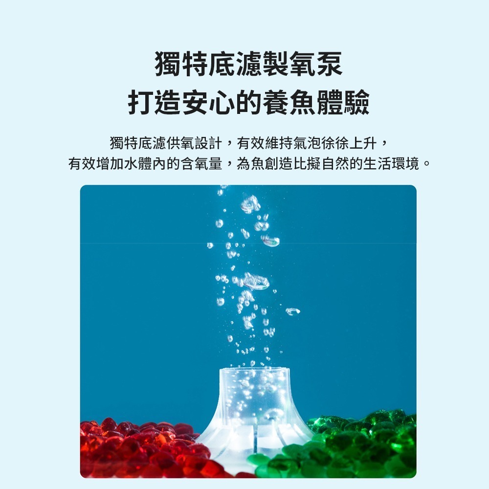 畫法幾何迷你懶人魚缸Pro 水族箱 低噪音 養魚 懶人魚缸 水族 桌面魚缸-細節圖6