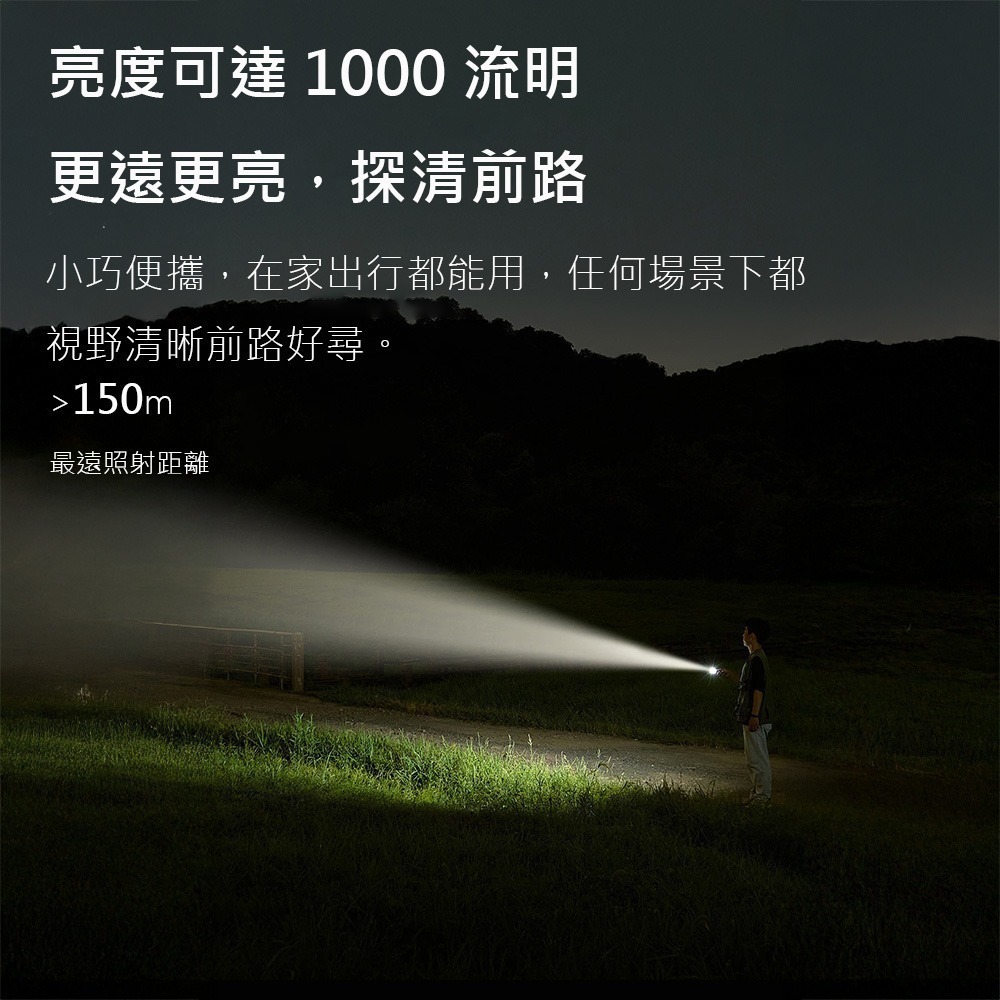 米家多功能便攜手電筒 氛圍燈 照明燈 手電筒 戶外露營照明燈 呼吸燈-細節圖3